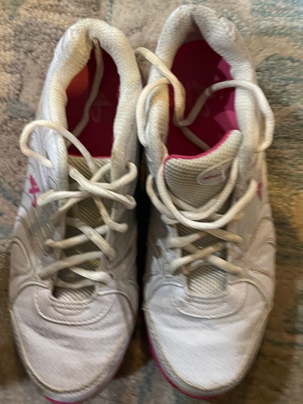 Skechers White Athletic Sneakers with Pink Lining